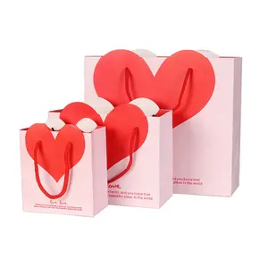 Doğrudan satış yaratıcı ambalajı aşk hediye çantası taşınabilir kağıt çanta