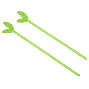 Grosir akrilik bening pengaduk minuman plastik untuk koktail Swizzle tongkat pengaduk dengan tempat Pengawal kartu - Product Image 2