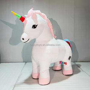 Costume de mascotte de <span class=keywords><strong>licorne</strong></span> arc-en-ciel géante gonflable pour fête d'anniversaire, décoration de cosplay - Product Image 4