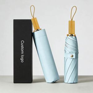 Vente flash - Parasol pliant 3 volets de haute qualité avec impression de logo personnalisé - Product Image 2