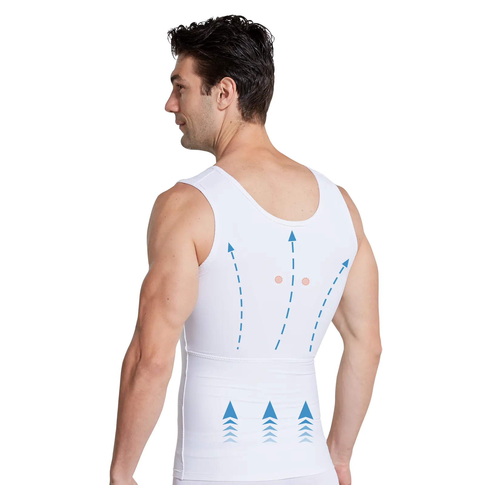 ZEROBODYS W023 التثدي رجل ضغط قميص التخسيس قميص محدد لشكل الجسم المشكل يخفي رجل الثدي خزان أعلى