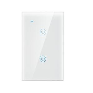 Tuya Zigbee 2 Bende Smart Gehard Glas Wand Touch Panel Schakelaar Afstandsbediening 10a Enkele Brand Abs Neutraal Licht Aan/Uit-Schakelaar - Product Image 1