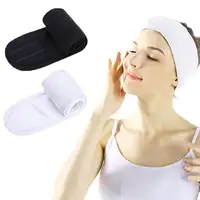 Verstelbare Stretch Handdoek Facial Spa Hoofdband Make Douche Bad Wrap Sport Badstof Verstelbare Klittenband Spa Hoofdband