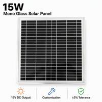 Panneau solaire 10W 15W 20W, module lumineux solaire 12V, étanche IP67, haute efficacité pour éclairage de jardin et appareils à LED