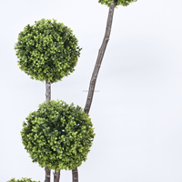 Plantes vertes artificielles populaires pour la décoration intérieure, plante en forme de boule en herbe de Milan, plante artificielle ornementale résistante aux UV