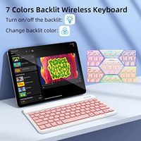 Nuevo Teclado Inalámbrico Ultrafino de 78 Teclas con Retroiluminación RGB, USB Tipo-C, Interruptor de Tijera, Venta Directa, Diseño Ligero y Portátil para Viajes y Negocios