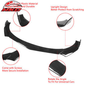 Lèvre de pare-chocs avant universelle réglable 3 pièces pour une largeur de 62 à 66 pouces, style B, noir brillant, kit carrosserie de haute qualité - Product Image 4