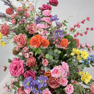 DKB Usine de fleurs artificielles Vente en gros Arche de fleurs décorative en soie violette pour toile de fond Arche de fleurs artificielles - Product Image 3