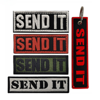 Bordado por computadora SEND IT Hook Loop Parches de moral táctica para prendas Sombreros y mochila Decoración personalizada