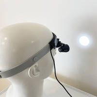 Lampe frontale chirurgicale sans fil LED 3W 503G-9 pour usage dentaire/ORL/chirurgie générale/vétérinaire avec loupe 2,5X-3,5X certifiée CE