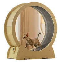 Caminadora y Rueda de Ejercicio para Gatos, Juguete para Mascotas de Uso Doméstico, Material de Fibra de Madera