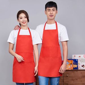 Tablier de cuisine unisexe en polyester tissé, lavable et multi-usage, pour chef, serveur, restaurant, barbecue, vente en gros, promotion de marché et dîner - Product Image 1