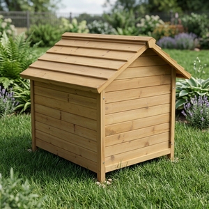 Eco-Friendly Wooden and Dog House Kennel Villa Pet with Print Pattern for Indoor/Outdoor Use - Product Image 4