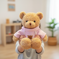 Boneka Hewan Lucu Beruang Super Lembut 30cm dengan Isian Kapas PP untuk Hadiah Ulang Tahun Anak, Hadiah Natal