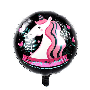 <strong>Unicorn</strong> Round <strong>Party</strong> <strong>Supplies</strong> Foil Balloon for Kids 18 Inch Festival and Birthday Decoration Balloon for Schulkind - Product Image 4