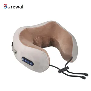 Surewall-oreiller électrique de voyage en forme de U, coussin de Massage en mousse à mémoire de forme, housse confortable et respirante, lavable en Machine