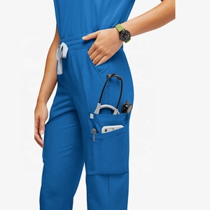 2025 nouveau Style hommes soins infirmiers Scrubs haute qualité rayonne tissé tissu élégant uniformes médicaux Spandex alimenté pour une utilisation hospitalière - Product Image 3