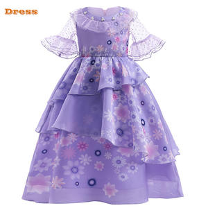 Disfraz de <span class=keywords><strong>Encanto</strong></span>, Vestido de Princesa, Traje Encantador para Niñas, Cosplay de Isabela Mirabel, Ropa para Fiestas de Navidad y Cumpleaños - Product Image 3