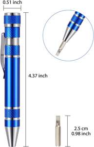 Set di Mini cacciaviti con Logo personalizzato Set di piccoli cacciaviti penna strumenti di riparazione magnetici EDC gadget di precisione compatti - Product Image 2