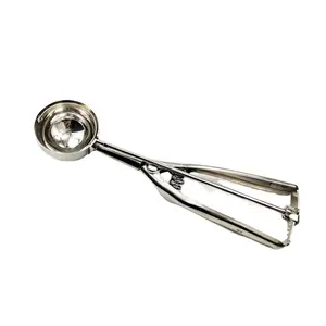 Wholesale food grade customized kitchen utensils 5cm metal stainless steel ice cream scoop cookie spoon