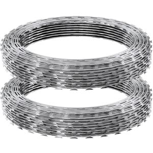 Alambre <span class=keywords><strong>de</strong></span> púas <span class=keywords><strong>de</strong></span> <span class=keywords><strong>seguridad</strong></span> galvanizado tipo <span class=keywords><strong>concertina</strong></span>, antiescalada, con cuchillas, <span class=keywords><strong>precio</strong></span> - Product Image 3