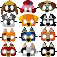 Accesorios de rendimiento para el Día de los niños Serie de máscaras de perro de fieltro de Halloween para decoraciones de fiesta