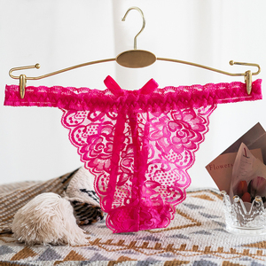 Mutandine <span class=keywords><strong>sexy</strong></span> a vita bassa con ricamo in pizzo, schiena scavata e cinturino con fibbia a cuore - Product Image 6