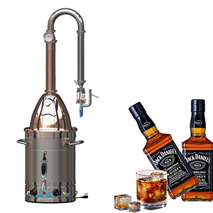 Alambic à tour en cuivre à commande électrique entièrement automatique pour la distillation de brandy, whisky, gin, rhum, vodka - Product Image 1
