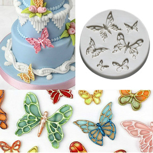 Butterfly Silicone Mold Pink Round Cake Decorating Tool For Fondant Chocolate Epoxy Resin DIY - Product Image 5