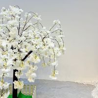 Arbre de cerisier artificiel en plastique rose, résistant aux UV, durable, écologique, léger, taille personnalisable, pour extérieur