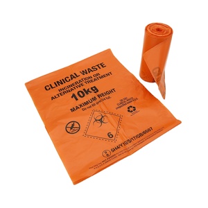 Strengthen Medical Garbage Bags Custom Logo Red Yellow Orange Plastic Trash Bags 13 30 55 Gallon <b>Large</b> Size - Product Image 1