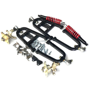Amortisseurs de suspension à quatre roues pour karting, <span class=keywords><strong>quad</strong></span>, buggy, bride de roue de 100/14 mm, bras oscillants <span class=keywords><strong>avant</strong></span>, axe en caoutchouc - Product Image 1