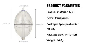 Flotador de Pesca de Carpa, ABS Transparente, Alta Calidad, 6.4cm*4cm, Flotador de <span class=keywords><strong>Burbuja</strong></span>, Pesca con Mosca, Lanzamiento Giratorio, Flotador Ovalado para Río - Product Image 6