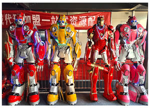 Offre Spéciale professionnel fabrication réaliste portable LED grand Cosplay Cool Robot super-héros mascotte fer Costume Costume - Product Image 3