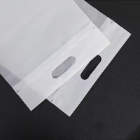 Transparent Cpe auto-scellant givré os sac fermeture éclair scellé Boutique bijoux jetables enfants chaussettes sac