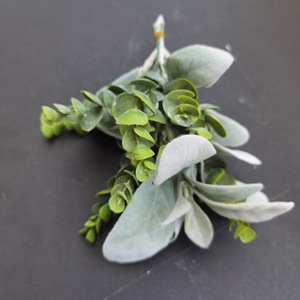 Bouquet de feuilles d'eucalyptus artificielles Wen Hope, gris clair, en plastique et soie, décoration de bureau, ornement pour la maison et le bureau, 10cm-30cm - Product Image 3
