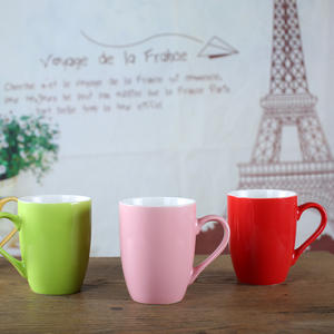 Colorful Ceramic <b>Mugs</b> Solid Color With Handle Single Cup Gift Occasion HB0008 - Product Image 5