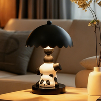 Lampe de bureau Panda noir et blanc de dessin animé, lampe d'étude pour la maison, lampe de chevet pour chambre d'enfant, petite veilleuse d'ambiance