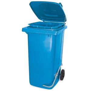 Müllbehälter, 120ลิตร, Blau, MIT fßpedal und klemmring, bxtxh 480x550X930mm, niederdruck-polyethylen (PE-HD) - Product Image 1