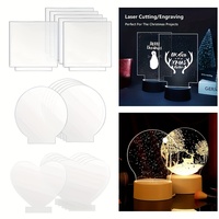 Tableau d'affichage acrylique led de forme personnalisée tableau message la effaçable à sec avec base led blanche veilleuse