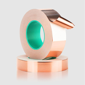 Cinta <span class=keywords><strong>de</strong></span> Cobre con Adhesivo Acrílico Conductivo <span class=keywords><strong>de</strong></span> 50m para Blindaje EMI <span class=keywords><strong>de</strong></span> Guitarra y Conexión a Tierra Eléctrica - Product Image 1