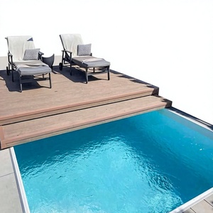 Couvertures de piscine coulissantes automatiques 2026, sol mobile personnalisé, piscine extérieure, matériaux en acier inoxydable et en bois, spas - Product Image 1