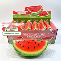PU Watermeloen Squishy Speelgoed Bijtbaar Langzaam Opkomende Fruitvormige Stressverlichtende Speelgoed