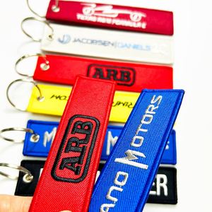 <b>Custom</b> Chain Hold Maker Embroidery Keychains Name Logo Embroidered <b>Key</b> Tags for Flight Clothing - Product Image 4