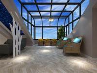 Sunroom de madera personalizado moderno con techo plano impermeable de estilo abierto deslizante hecho de vidrio templado Marco de aleación de aluminio para villas
