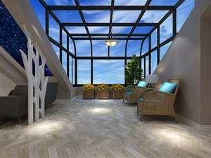 ห้องอาบแดดไม้แบบปรับแต่งได้ทันสมัยพร้อมหลังคาแบนกันน้ำทำจากกระจกนิรภัยอลูมิเนียมอัลลอยด์กรอบสำหรับวิลล่า - Product Image 4