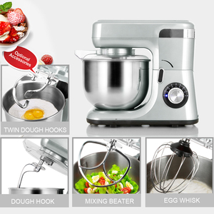 6.5 Qt 660W 6-Tốc Độ Nghiêng Đầu Thực Phẩm Bột Trộn Nhà Bếp Máy Trộn Điện Với Thép Không Gỉ Bát Bột Móc Whisk Beater - Product Image 4