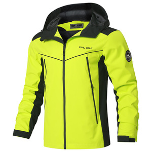 Evil Wolf <strong>Men's</strong> Windproof Waterproof Hooded Softshell Jacket Outdoor Hiking Mountaineering Camping Fishing Team Uniform - Product Image 4