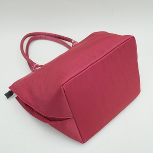 Bolso de mano de nailon color rojo vino, bolso ligero impermeable con asa superior, bolso de hombro informal de gran capacidad para viajes, para uso diario en el gimnasio - Product Image 1