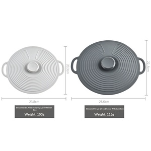 Couvercle de pot en silicone de qualité alimentaire, résistant aux températures élevées et basses, hermétique, compatible micro-ondes, anti-éclaboussures - Product Image 4